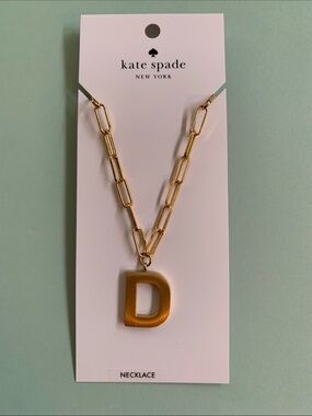 kate spade Gold Letter D Pendant Link Necklace